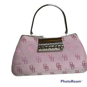 Brentano Hard-sided Mini Purse w/metal gemmed clasp Pink - OS